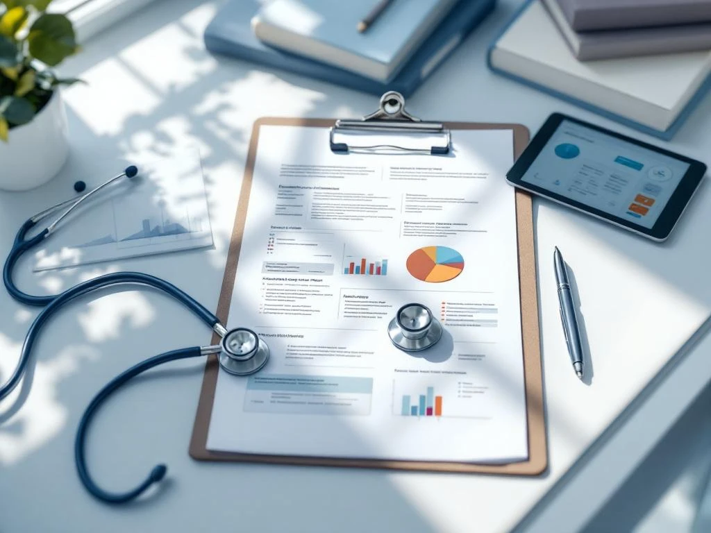 Medisch klembord met patiëntendossiers, stethoscoop en pen op wit bureau van zorgprofessional


---

**Metadata**
- Character count: 107
- Language: Dutch (nl)
- Key elements: medical clipboard, patient records, stethoscope, healthcare workspace
- Accessibility compliant: Yes
- SEO keywords included: medisch, patiëntendossiers, stethoscoop, zorgprofessional